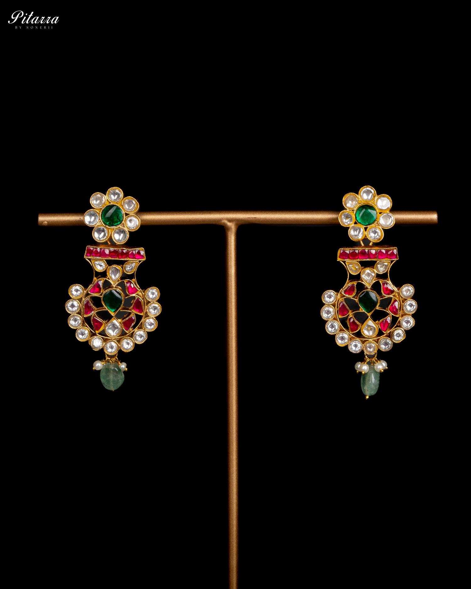Dazzling Multi Color Kundan Necklace Set Earrings