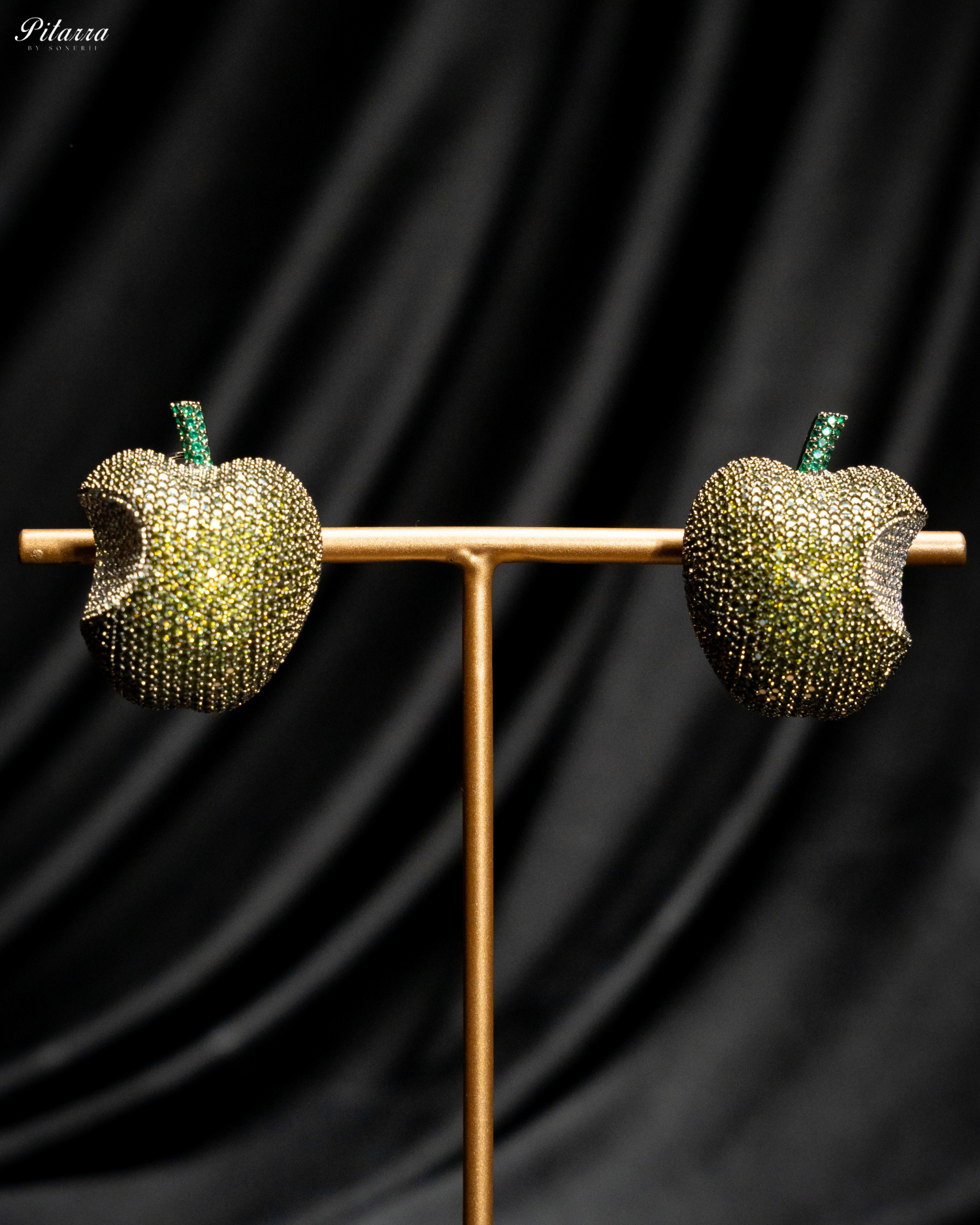 Golden Victorian Polish Earrings_Front Image