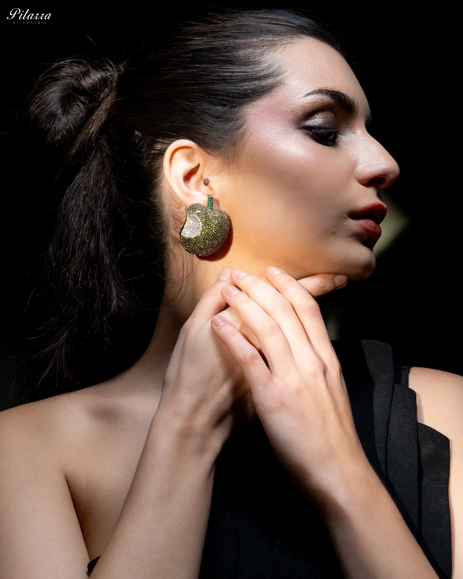 Golden Victorian Polish Earrings_Side Image