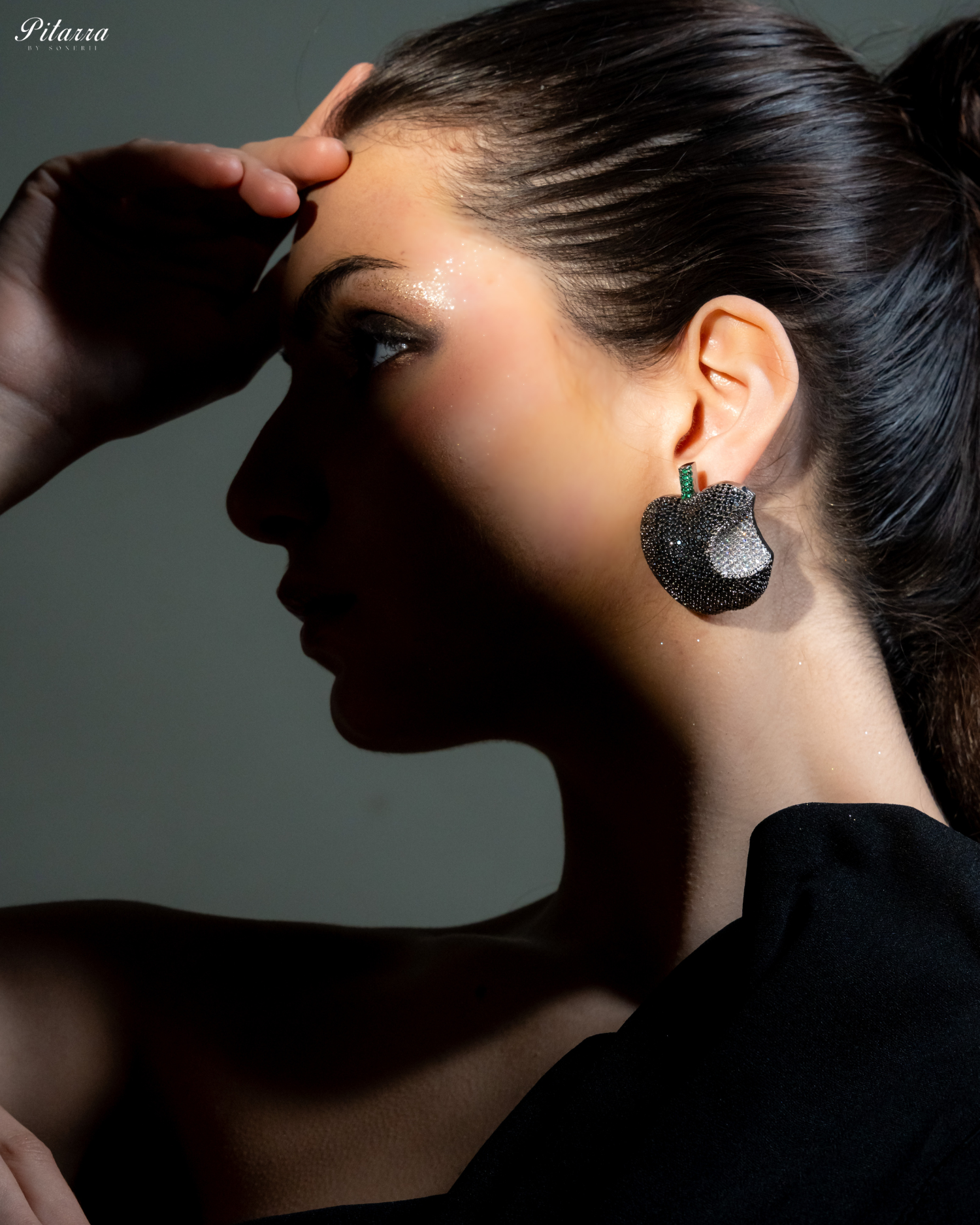 Grey Victorian Polish Earrings_Side Image