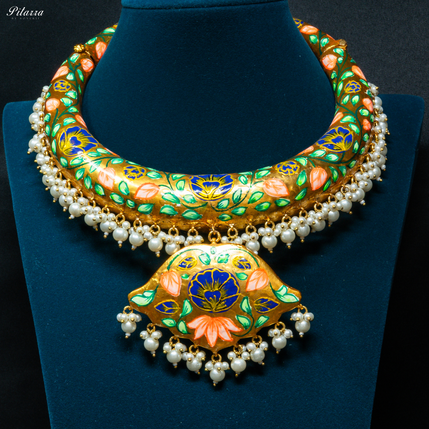 Maharani Kundan Rajwada Jodhpuri Necklace Set_Front Image