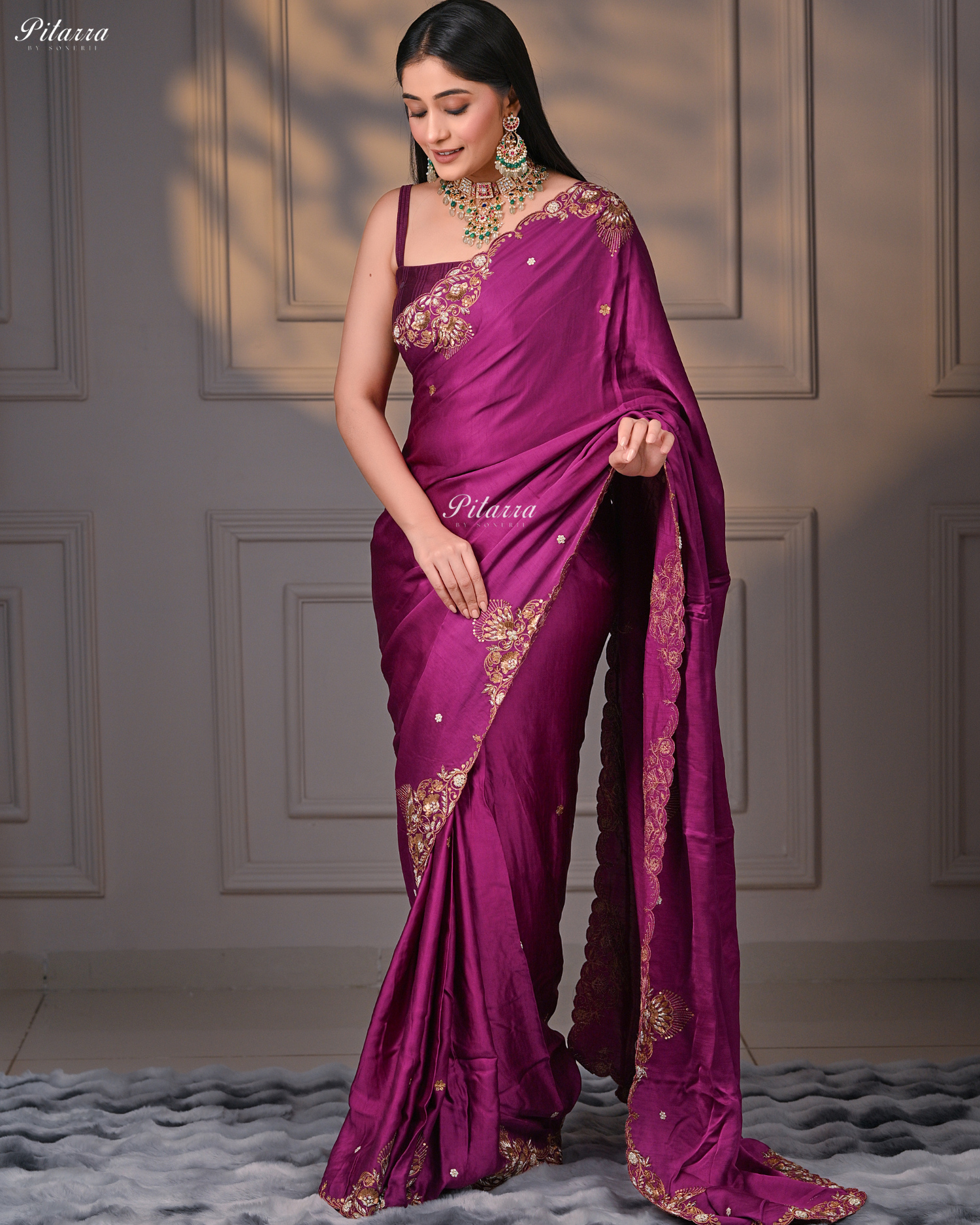 Multi Coloured Exclusive Kundan Necklace Set - 8