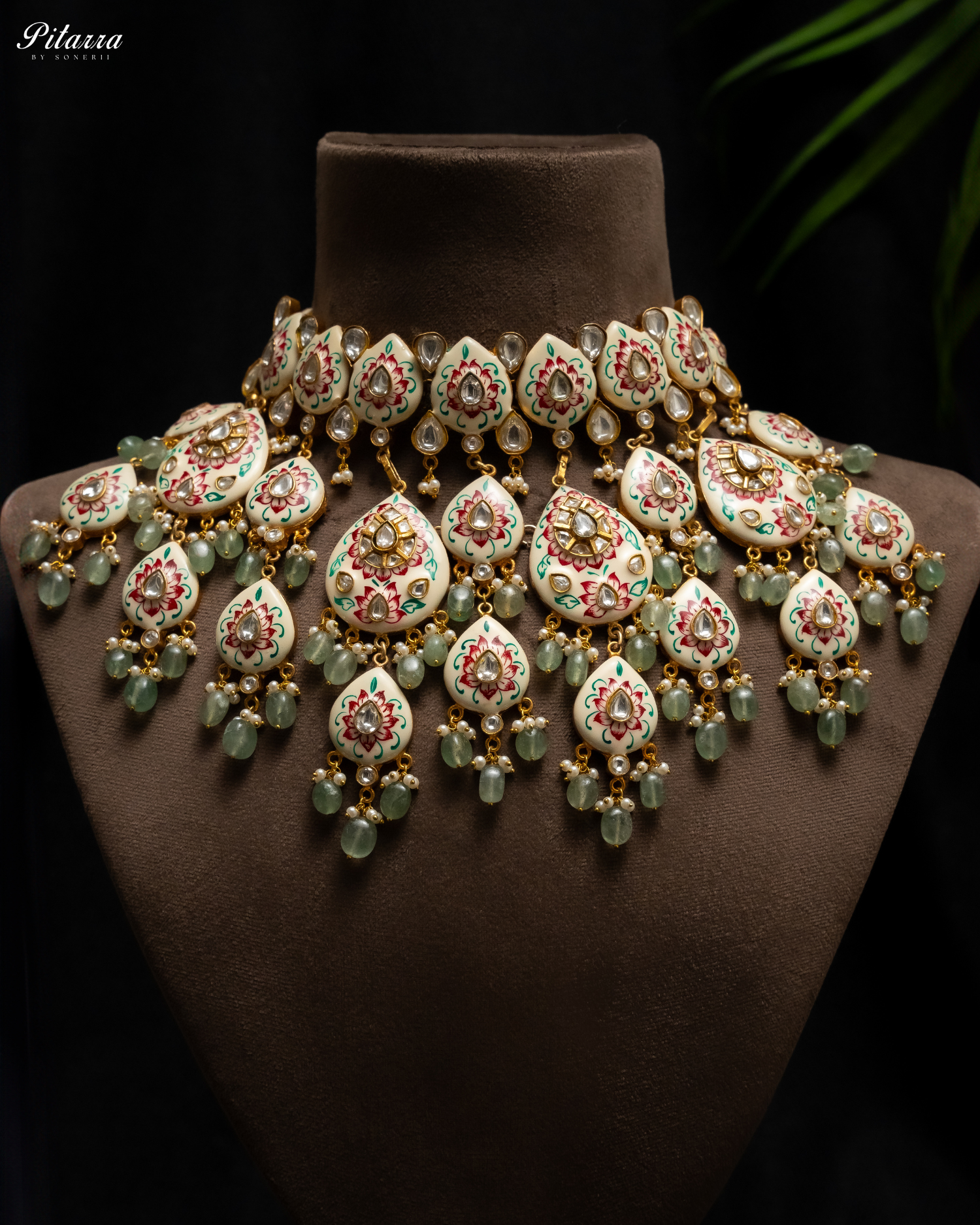 Pink Polki Traditional Kundan Necklace Set