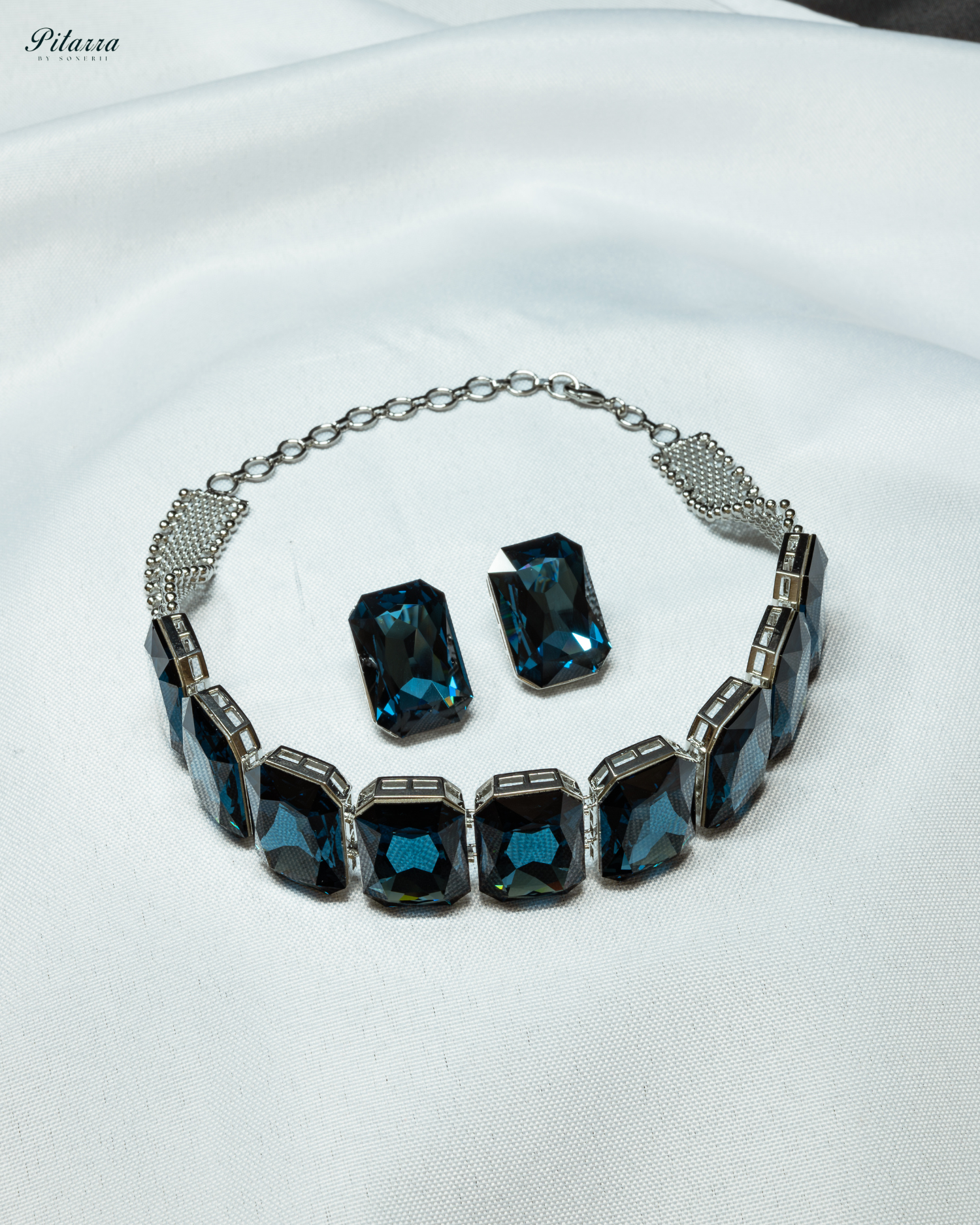 Royal_Blue_Zirconia_Crystal_Necklace_Set_White Background