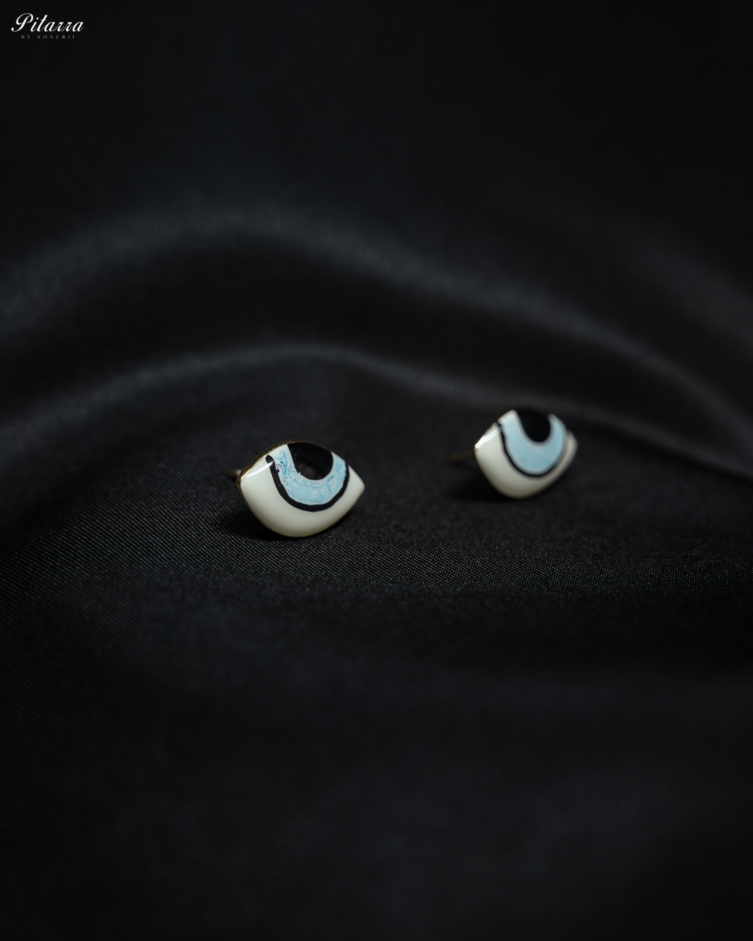 Silver Evil Eye Stud Earrings