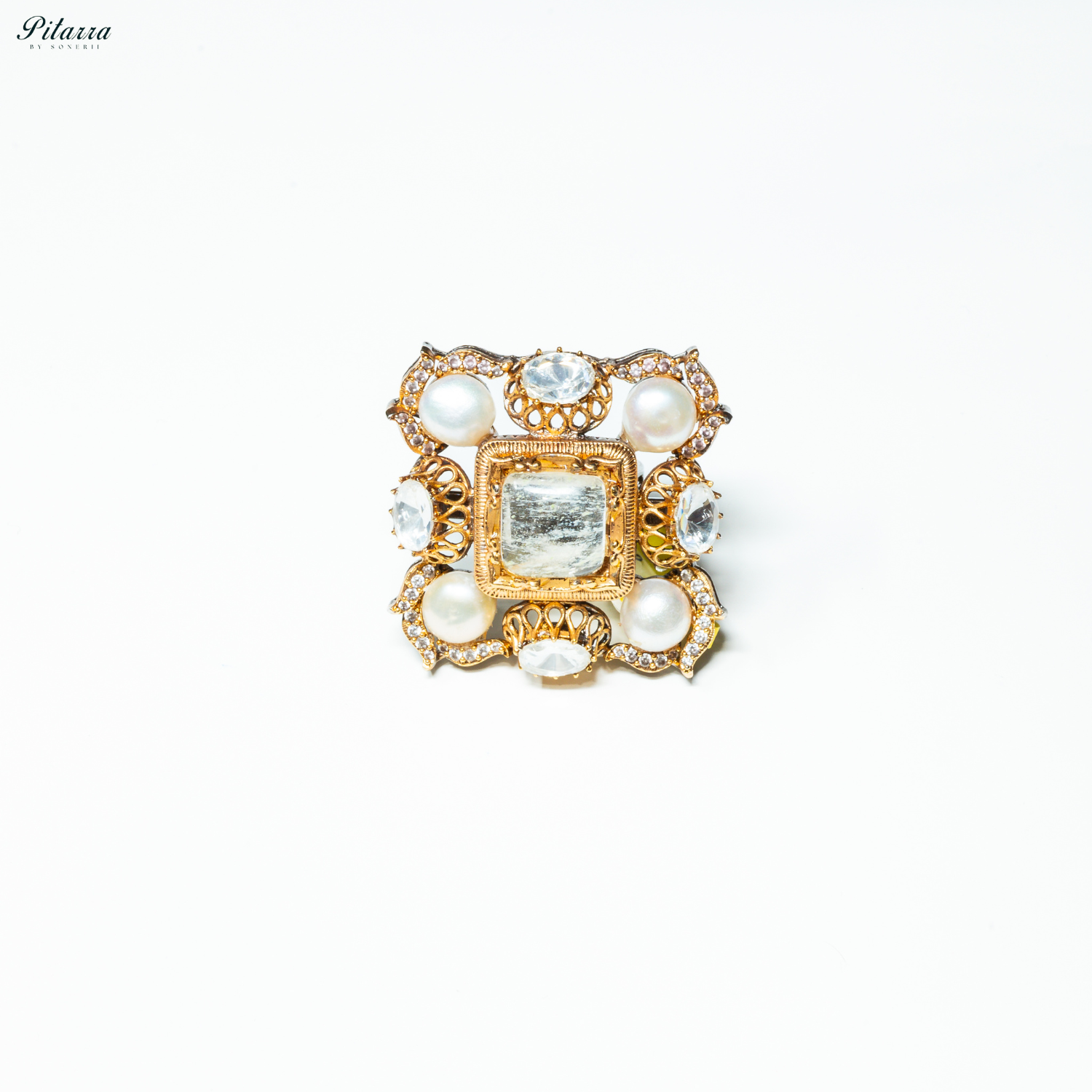 White Pearl Victorian Finger Ring