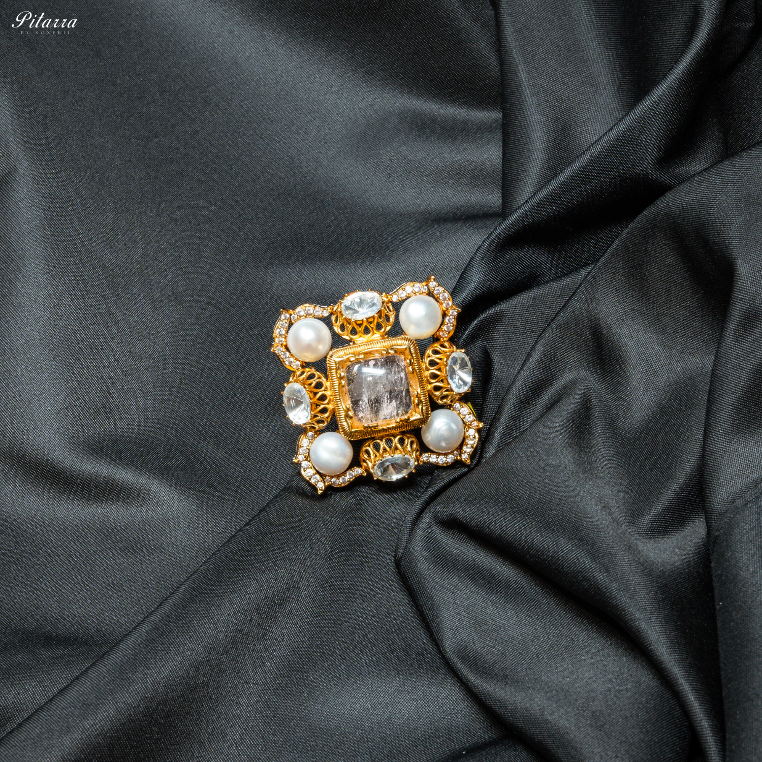 White Pearl Victorian Finger Ring